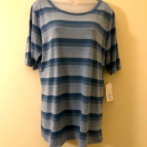 NWT LulaRoe Blue striped Gigi  sz:XL